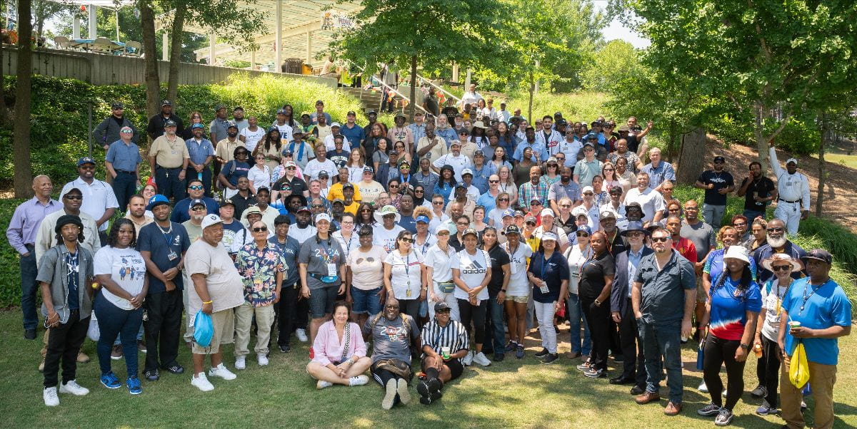 I&S picnic group photo of staff