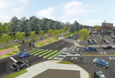 Tech Parkway: Northside Drive at Hampton Street Tech Parkway: Northside Drive at Hampton Street